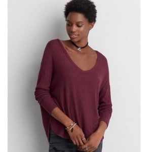 American Eagle Plush Rib Knit Top